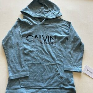 Calvin Klein Jeans Teal Long Sleeve Hoodie